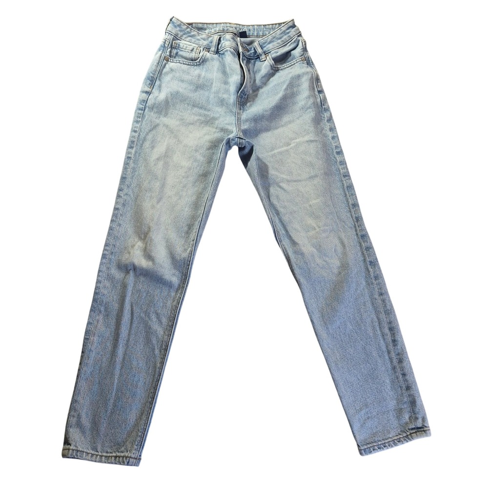 American Eagle Mom Jean 05/23 4544 Womens 0 Short Light Wash Retro 90s Grunge